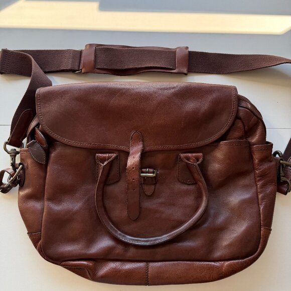 Polo Ralph Lauren Chocolate Leather Brief Case - Picture 1 of 8